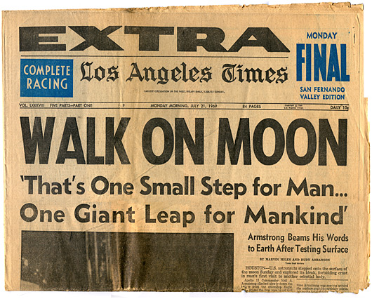 LA Times: Men Land on Moon