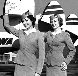 1950s Stewardesses Wish Me Bon Voyage